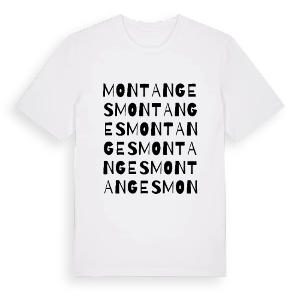 Montanges ordlek t-shirt – ekologisk bomull t-shirt från Pinshirt