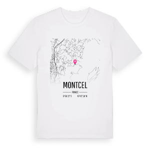 Montcel karta t-shirt – ekologisk bomull t-shirt från Pinshirt