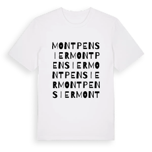 Montpensier ordlek t-shirt – ekologisk bomull t-shirt från Pinshirt