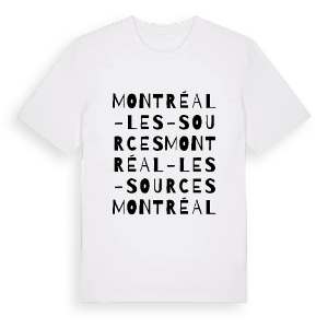Montréal-les-Sources ordlek t-shirt – ekologisk bomull t-shirt från Pinshirt