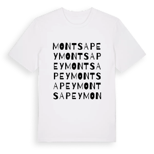 Montsapey ordlek t-shirt – ekologisk bomull t-shirt från Pinshirt