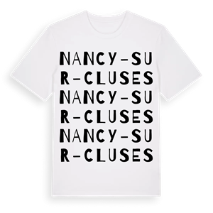 Nancy-sur-Cluses ordlek t-shirt – ekologisk bomull t-shirt från Pinshirt