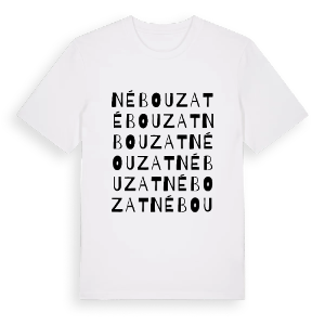 Nébouzat ordlek t-shirt – ekologisk bomull t-shirt från Pinshirt