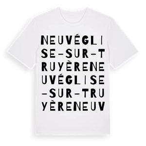 Neuvéglise-sur-Truyère ordlek t-shirt – ekologisk bomull t-shirt från Pinshirt