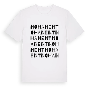 Nohanent ordlek t-shirt – ekologisk bomull t-shirt från Pinshirt