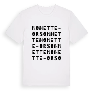 Nonette-Orsonnette ordlek t-shirt – ekologisk bomull t-shirt från Pinshirt