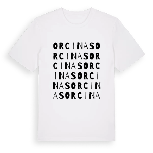 Orcinas ordlek t-shirt – ekologisk bomull t-shirt från Pinshirt