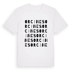 Orcines ordlek t-shirt – ekologisk bomull t-shirt från Pinshirt