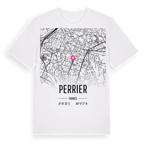 Perrier karta t-shirt – ekologisk bomull t-shirt från Pinshirt
