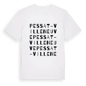 Pessat-Villeneuve ordlek t-shirt – ekologisk bomull t-shirt från Pinshirt