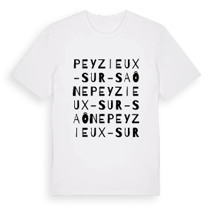 Peyzieux-sur-Saône ordlek t-shirt – ekologisk bomull t-shirt från PinShirt