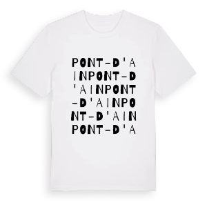 Pont-d'Ain ordlek t-shirt – ekologisk bomull t-shirt från Pinshirt