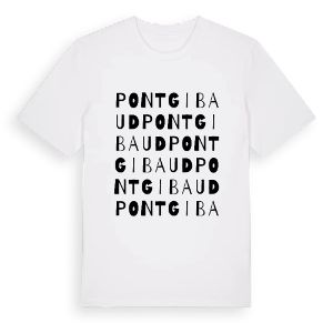 Pontgibaud ordlek t-shirt – ekologisk bomull t-shirt från Pinshirt