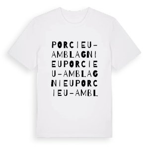 Porcieu-Amblagnieu ordlek t-shirt – ekologisk bomull t-shirt från Pinshirt