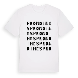 Prondines ordlek t-shirt – ekologisk bomull t-shirt från Pinshirt