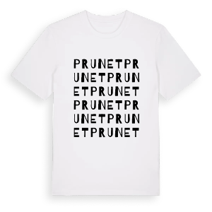 Prunet ordlek t-shirt – ekologisk bomull t-shirt från Pinshirt