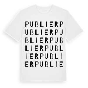 Publier ordlek t-shirt – ekologisk bomull t-shirt från Pinshirt