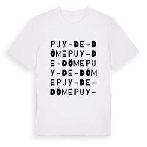 Puy-de-Dôme ordlek t-shirt – ekologisk bomull t-shirt från Pinshirt