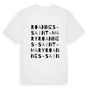 Roannes-Saint-Mary ordlek t-shirt – ekologisk bomull t-shirt från Pinshirt