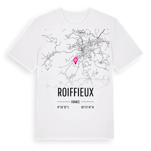 Roiffieux karta t-shirt – ekologisk bomull t-shirt från Pinshirt