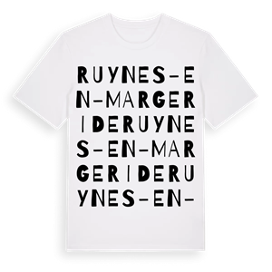 Ruynes-en-Margeride ordlek t-shirt – ekologisk bomull t-shirt från Pinshirt