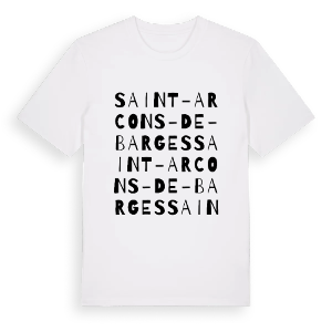 Saint-Arcons-de-Barges ordlek t-shirt – ekologisk bomull t-shirt från Pinshirt