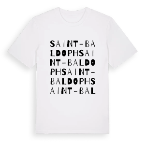 Saint-Baldoph ordlek t-shirt – ekologisk bomull t-shirt från Pinshirt