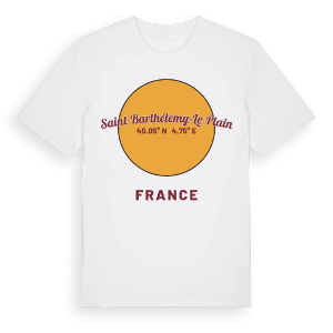 Saint-Barthélemy-le-Plain cirkel t-shirt – ekologisk bomull t-shirt från Pinshirt