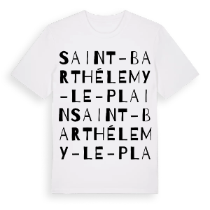 Saint-Barthélemy-le-Plain ordlek t-shirt – ekologisk bomull t-shirt från Pinshirt