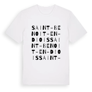Saint-Benoit-en-Diois ordlek t-shirt – ekologisk bomull t-shirt från Pinshirt