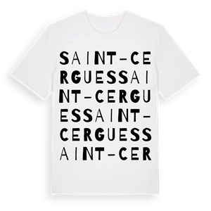 Saint-Cergues ordlek t-shirt – ekologisk bomull t-shirt från Pinshirt