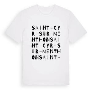 Saint-Cyr-sur-Menthon ordlek t-shirt – ekologisk bomull t-shirt från PinShirt