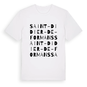 Saint-Didier-de-Formans ordlek t-shirt – ekologisk bomull t-shirt från Pinshirt
