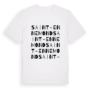 Saint-Ennemond ordlek t-shirt – ekologisk bomull t-shirt från Pinshirt