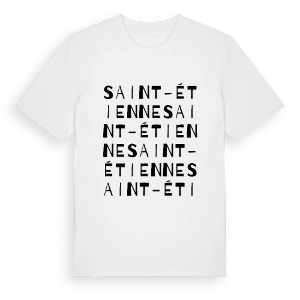 Saint-Étienne ordlek t-shirt – ekologisk bomull t-shirt från Pinshirt