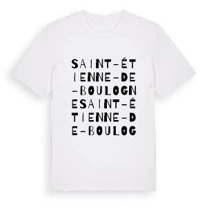 Saint-Étienne-de-Boulogne ordlek t-shirt – ekologisk bomull t-shirt från Pinshirt