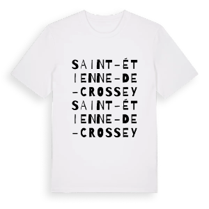 Saint-Étienne-de-Crossey ordlek t-shirt – ekologisk bomull t-shirt från Pinshirt
