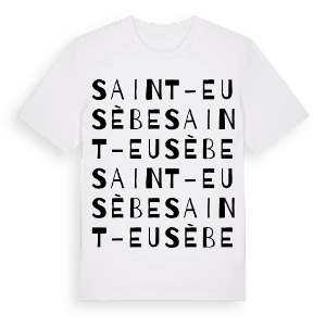 Saint-Eusèbe ordlek t-shirt – ekologisk bomull t-shirt från Pinshirt