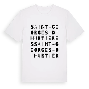 Saint-Georges-d'Hurtières ordlek t-shirt – ekologisk bomull t-shirt från PinShirt