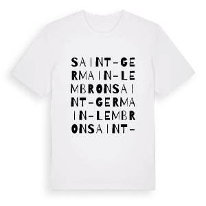 Saint-Germain-Lembron ordlek t-shirt – ekologisk bomull t-shirt från Pinshirt