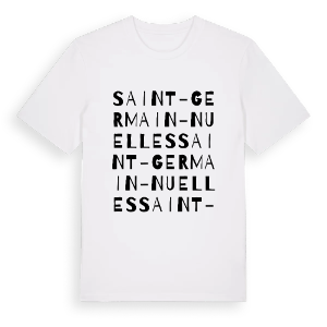 Saint-Germain-Nuelles ordlek t-shirt – ekologisk bomull t-shirt från Pinshirt