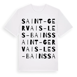 Saint-Gervais-les-Bains ordlek t-shirt – ekologisk bomull t-shirt från Pinshirt
