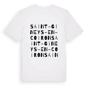 Saint-Gineys-en-Coiron ordlek t-shirt – ekologisk bomull t-shirt från PinShirt