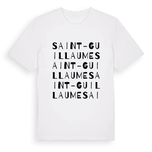 Saint-Guillaume ordlek t-shirt – ekologisk bomull t-shirt från Pinshirt