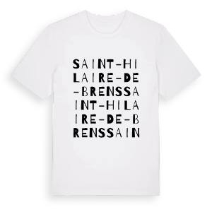 Saint-Hilaire-de-Brens ordlek t-shirt – ekologisk bomull t-shirt från Pinshirt