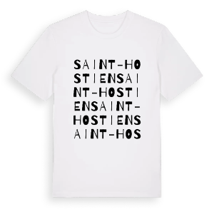 Saint-Hostien ordlek t-shirt – ekologisk bomull t-shirt från Pinshirt