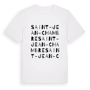 Saint-Jean-Chambre ordlek t-shirt – ekologisk bomull t-shirt från Pinshirt