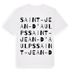 Saint-Jean-d'Aulps ordlek t-shirt – ekologisk bomull t-shirt från Pinshirt