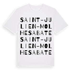 Saint-Julien-Molhesabate ordlek t-shirt – ekologisk bomull t-shirt från Pinshirt