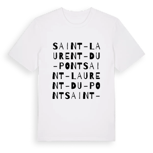 Saint-Laurent-du-Pont ordlek t-shirt – ekologisk bomull t-shirt från Pinshirt